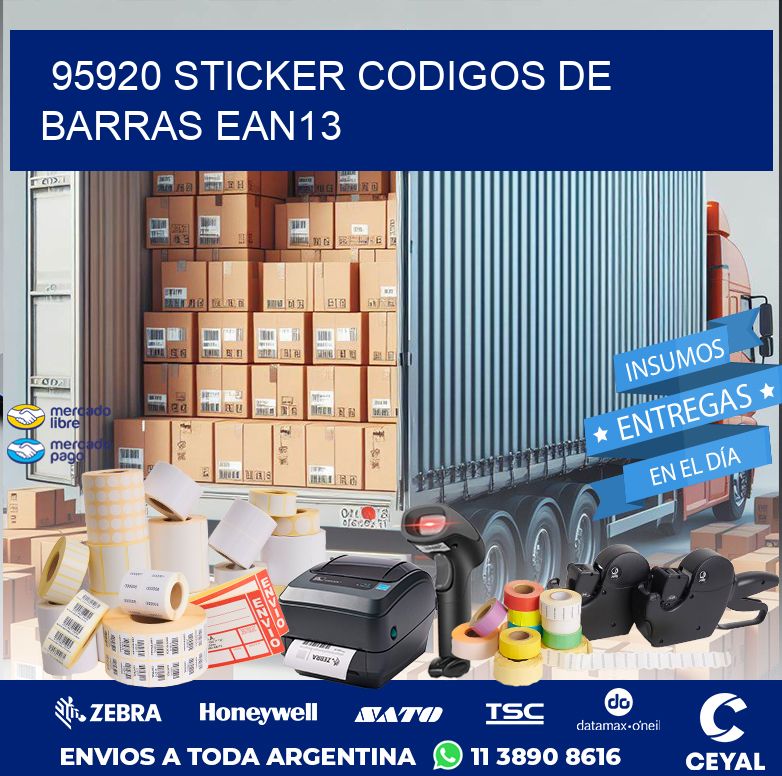 95920 STICKER CODIGOS DE BARRAS EAN13