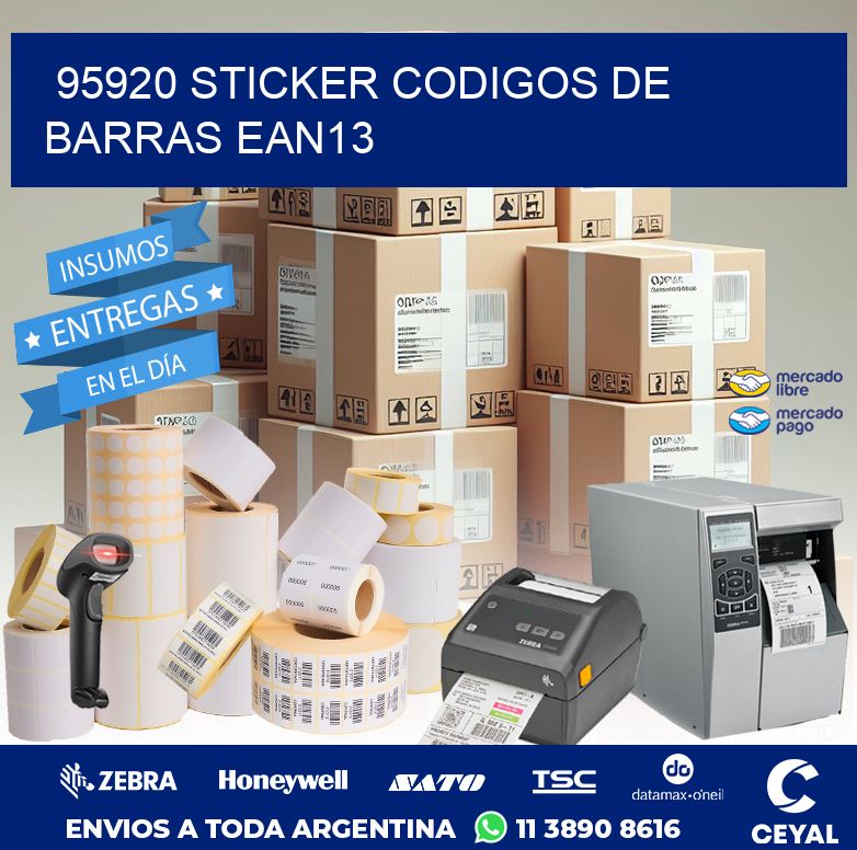 95920 STICKER CODIGOS DE BARRAS EAN13