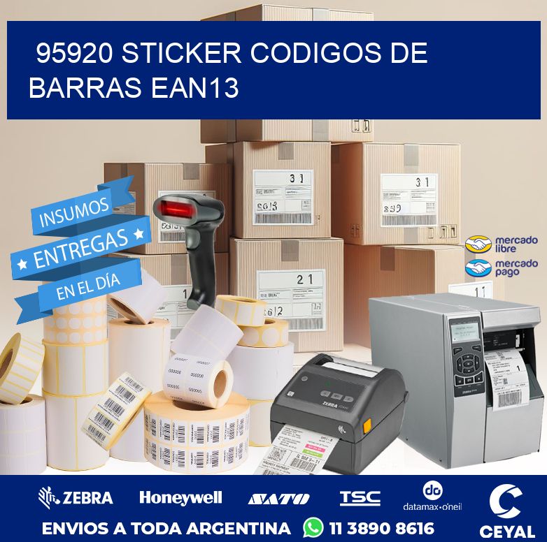 95920 STICKER CODIGOS DE BARRAS EAN13