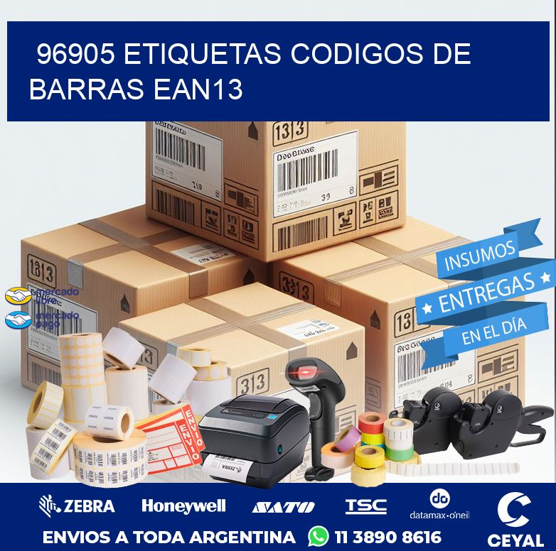 96905 ETIQUETAS CODIGOS DE BARRAS EAN13