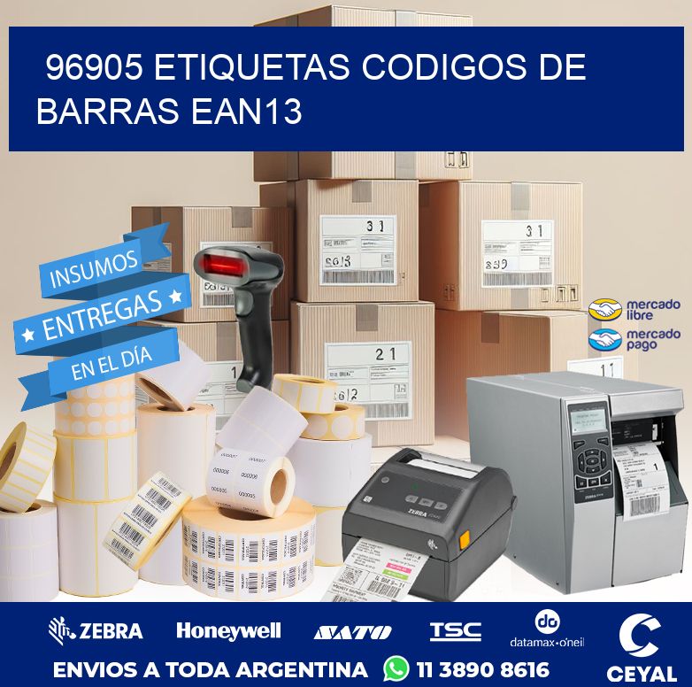 96905 ETIQUETAS CODIGOS DE BARRAS EAN13