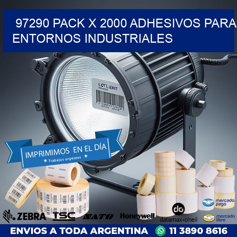 97290 PACK X 2000 ADHESIVOS PARA ENTORNOS INDUSTRIALES
