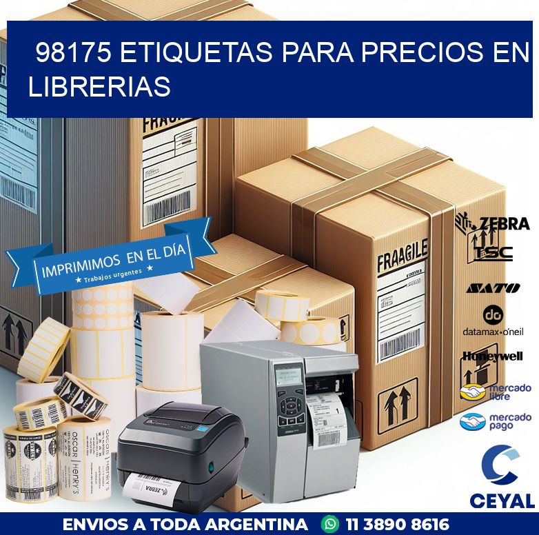 98175 ETIQUETAS PARA PRECIOS EN LIBRERIAS