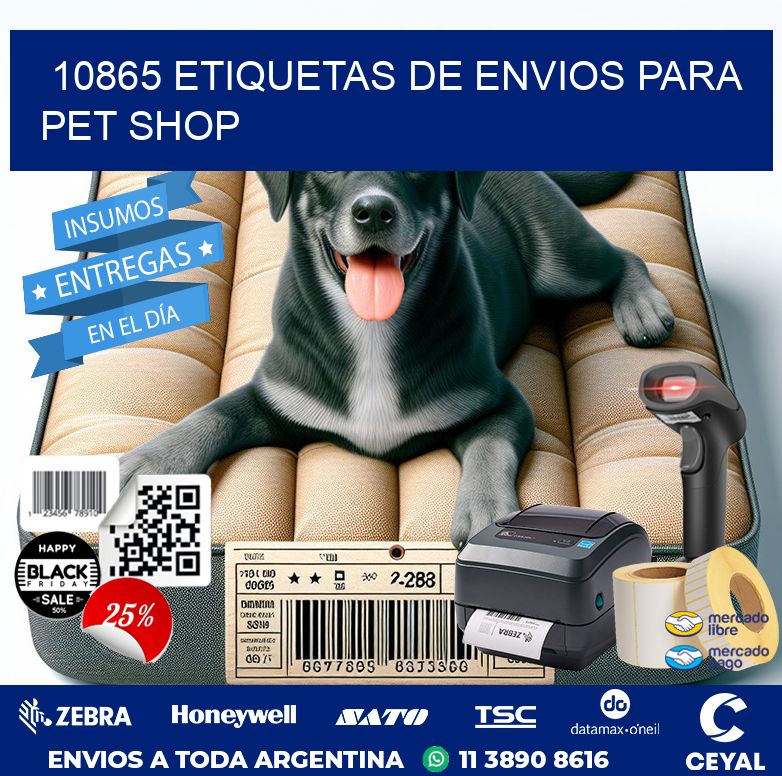 10865 ETIQUETAS DE ENVIOS PARA PET SHOP