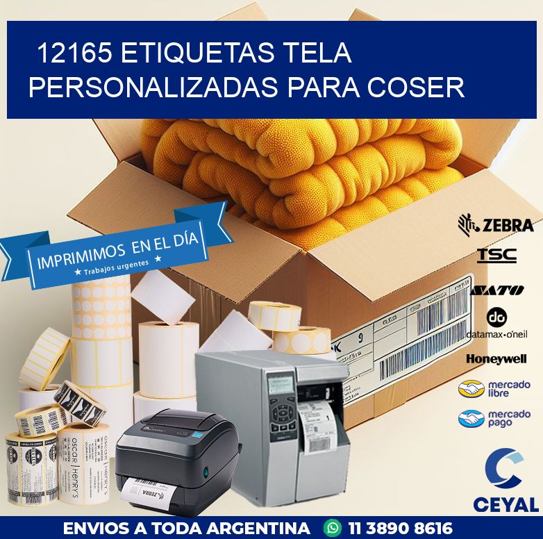 12165 ETIQUETAS TELA PERSONALIZADAS PARA COSER