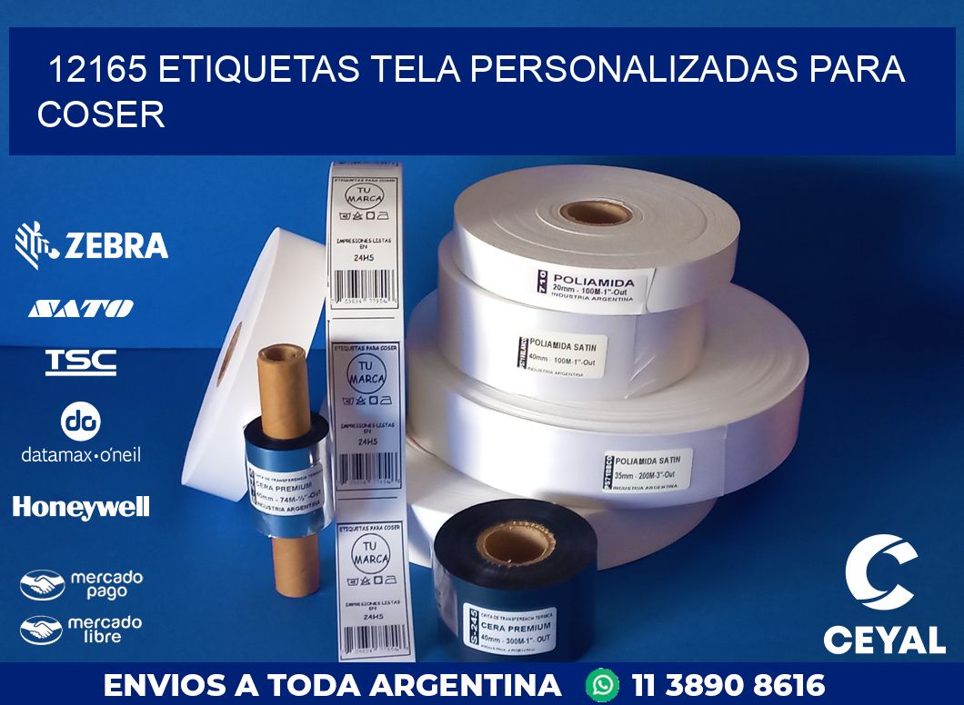 12165 ETIQUETAS TELA PERSONALIZADAS PARA COSER