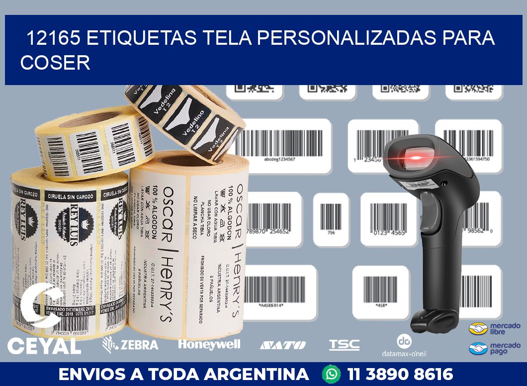 12165 ETIQUETAS TELA PERSONALIZADAS PARA COSER