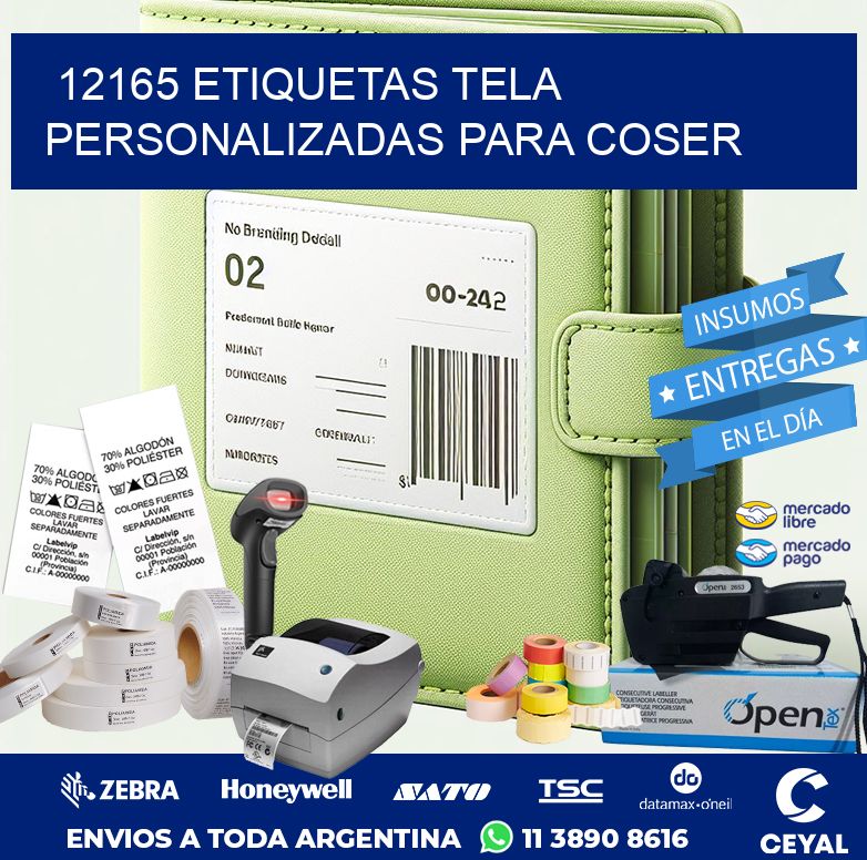 12165 ETIQUETAS TELA PERSONALIZADAS PARA COSER