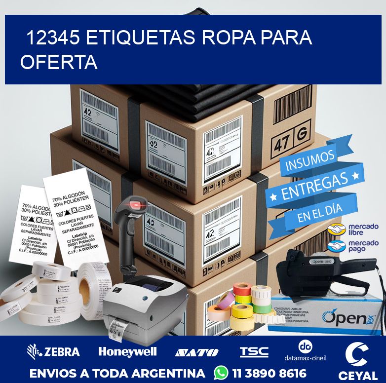12345 ETIQUETAS ROPA PARA OFERTA