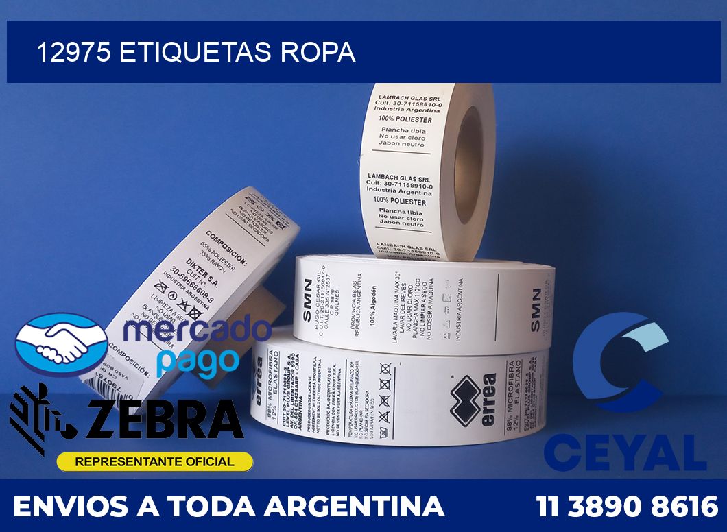 12975 ETIQUETAS ROPA