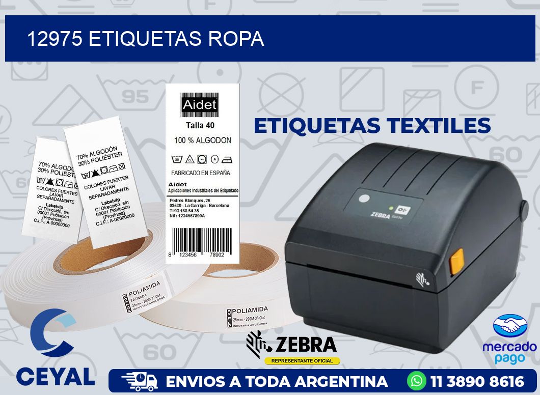 12975 ETIQUETAS ROPA