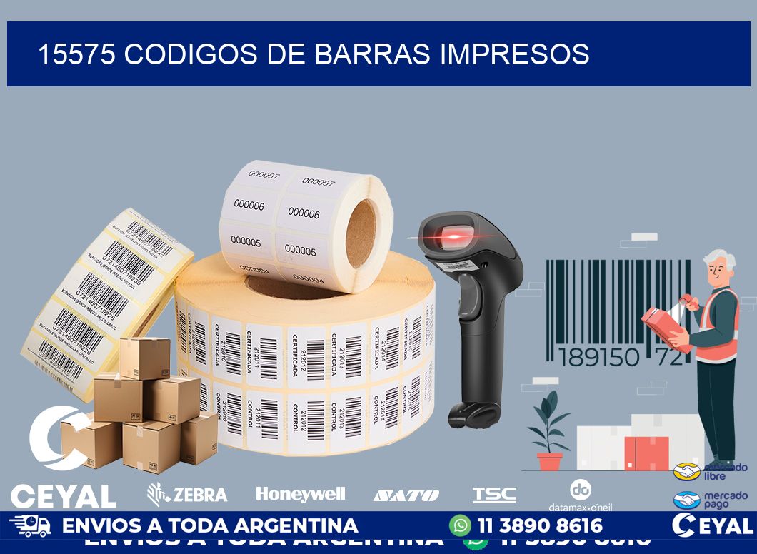 15575 codigos de barras impresos