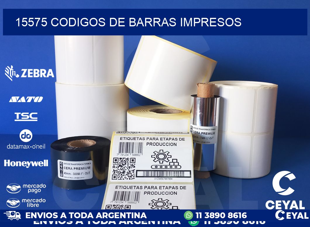15575 codigos de barras impresos
