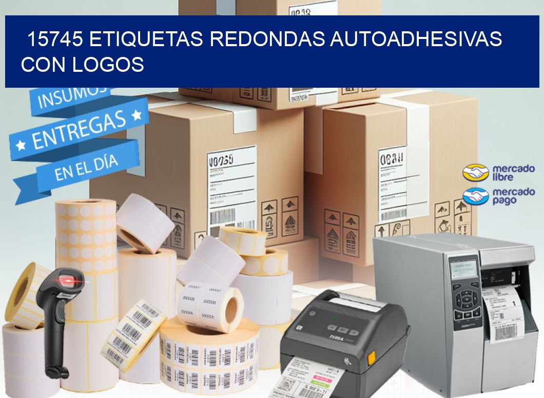 15745 ETIQUETAS REDONDAS AUTOADHESIVAS CON LOGOS