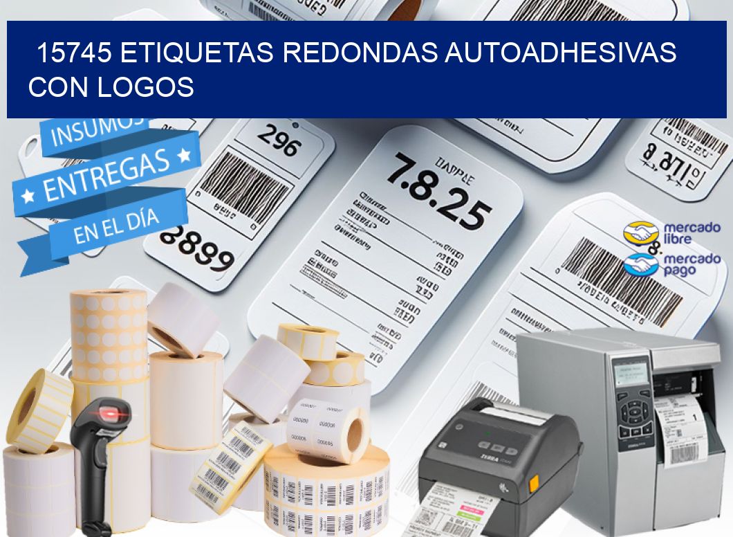 15745 ETIQUETAS REDONDAS AUTOADHESIVAS CON LOGOS