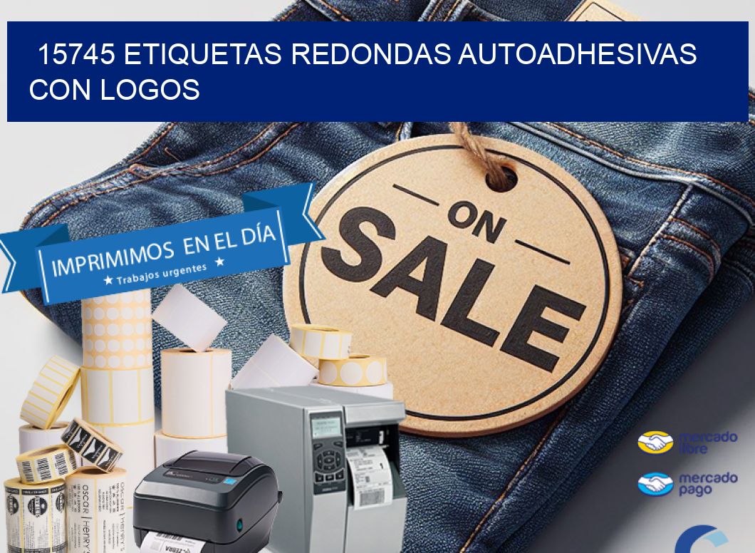15745 ETIQUETAS REDONDAS AUTOADHESIVAS CON LOGOS