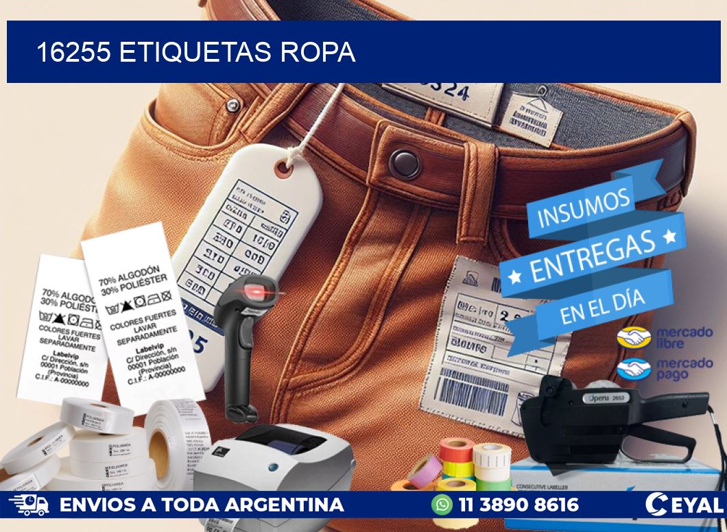 16255 ETIQUETAS ROPA