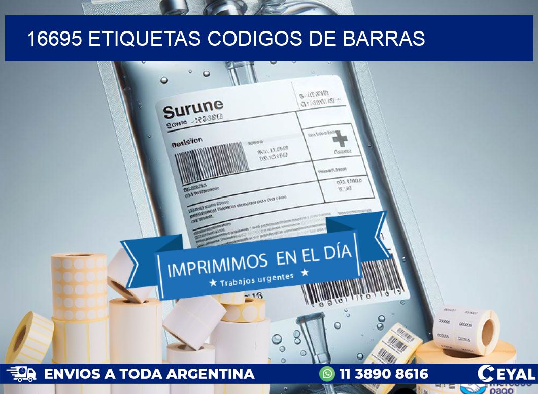 16695 etiquetas codigos de barras