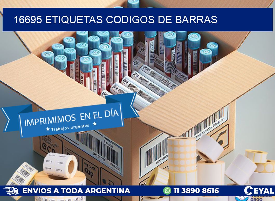 16695 etiquetas codigos de barras