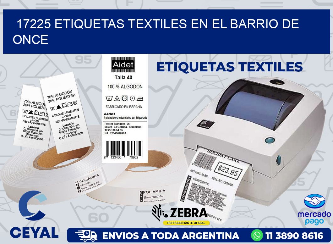 17225 ETIQUETAS TEXTILES EN EL BARRIO DE ONCE