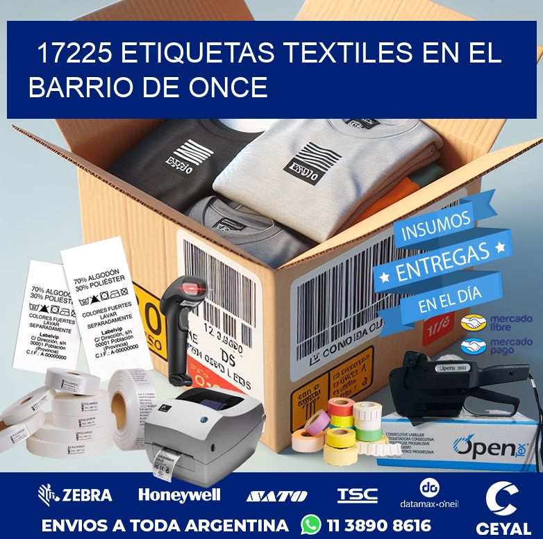 17225 ETIQUETAS TEXTILES EN EL BARRIO DE ONCE