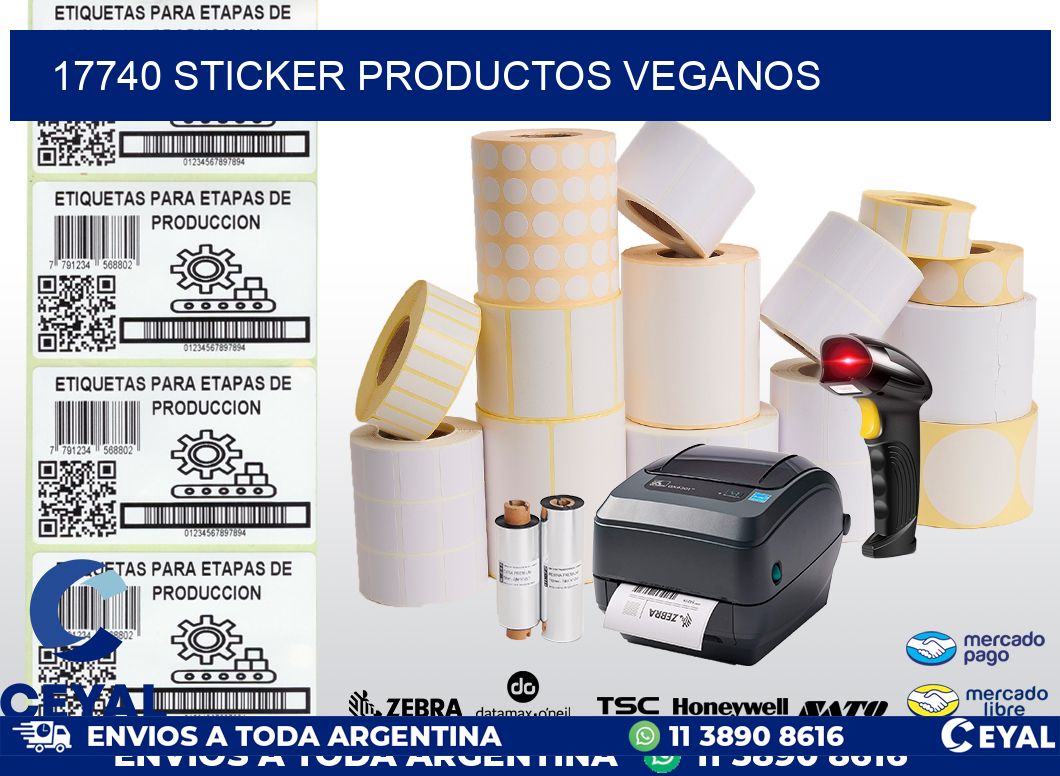17740 STICKER PRODUCTOS VEGANOS