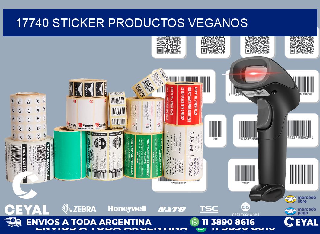 17740 STICKER PRODUCTOS VEGANOS