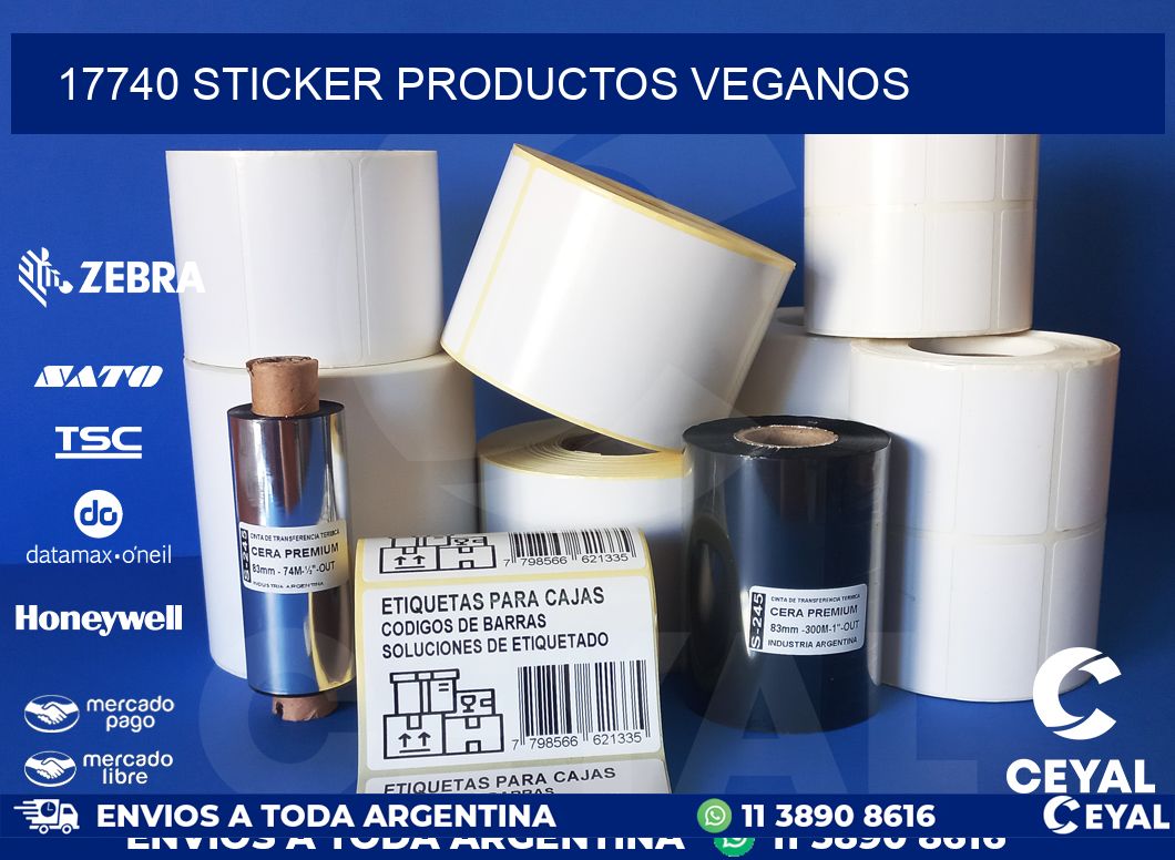 17740 STICKER PRODUCTOS VEGANOS