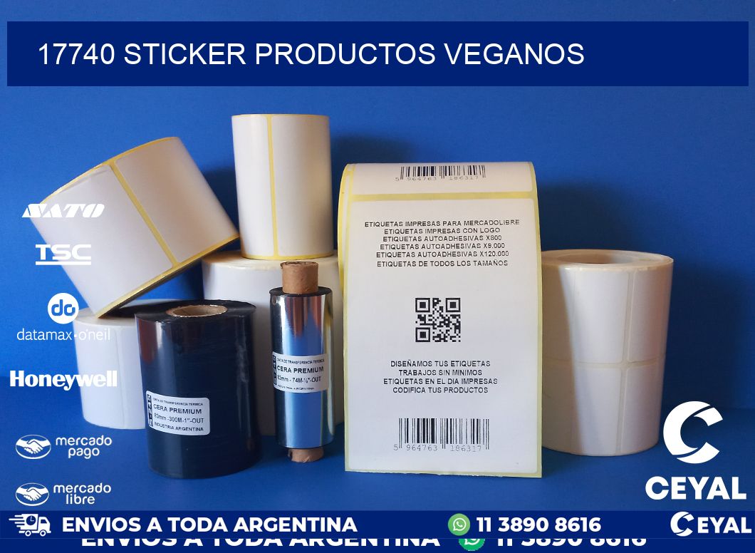 17740 STICKER PRODUCTOS VEGANOS