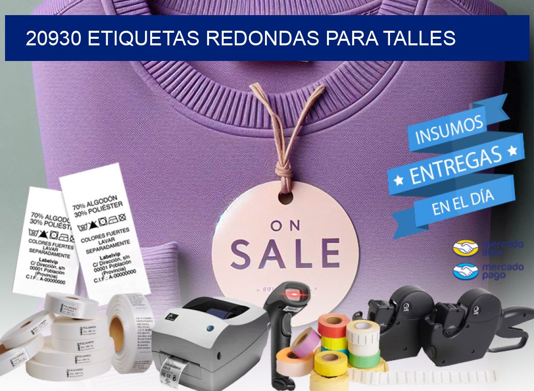 20930 ETIQUETAS REDONDAS PARA TALLES