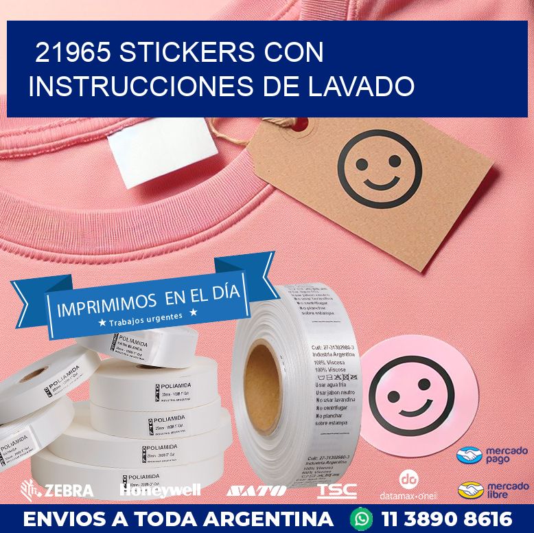 21965 STICKERS CON INSTRUCCIONES DE LAVADO