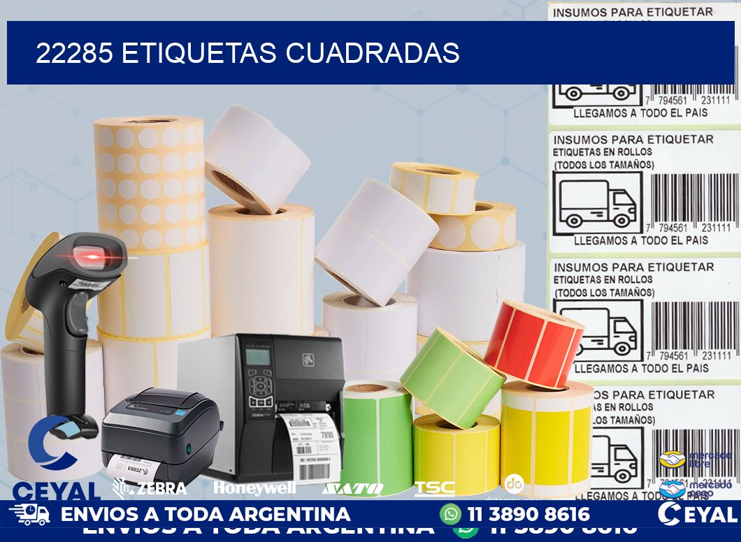 22285 Etiquetas cuadradas