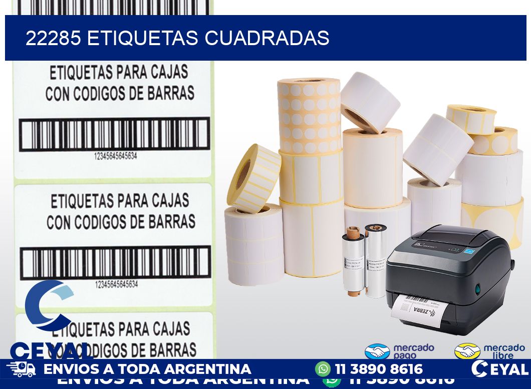 22285 Etiquetas cuadradas