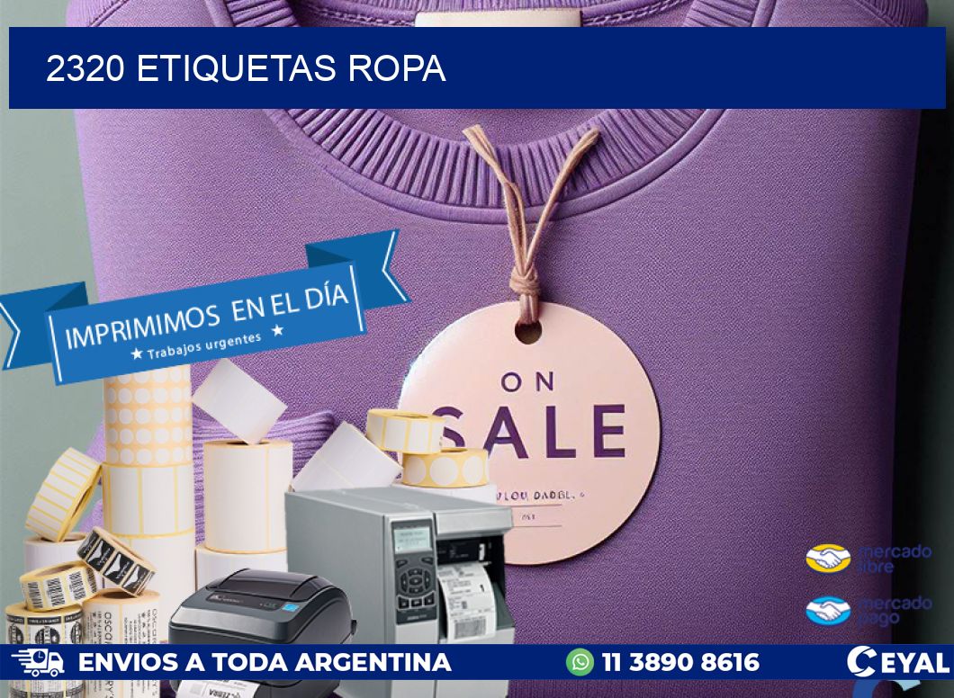 2320 ETIQUETAS ROPA