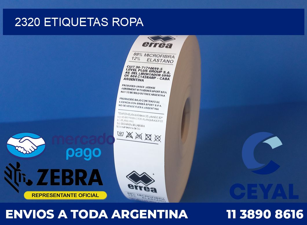 2320 ETIQUETAS ROPA