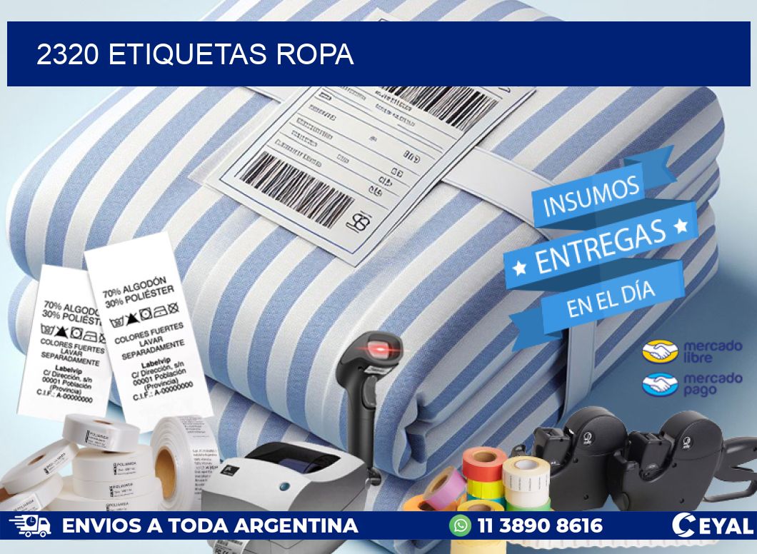 2320 ETIQUETAS ROPA