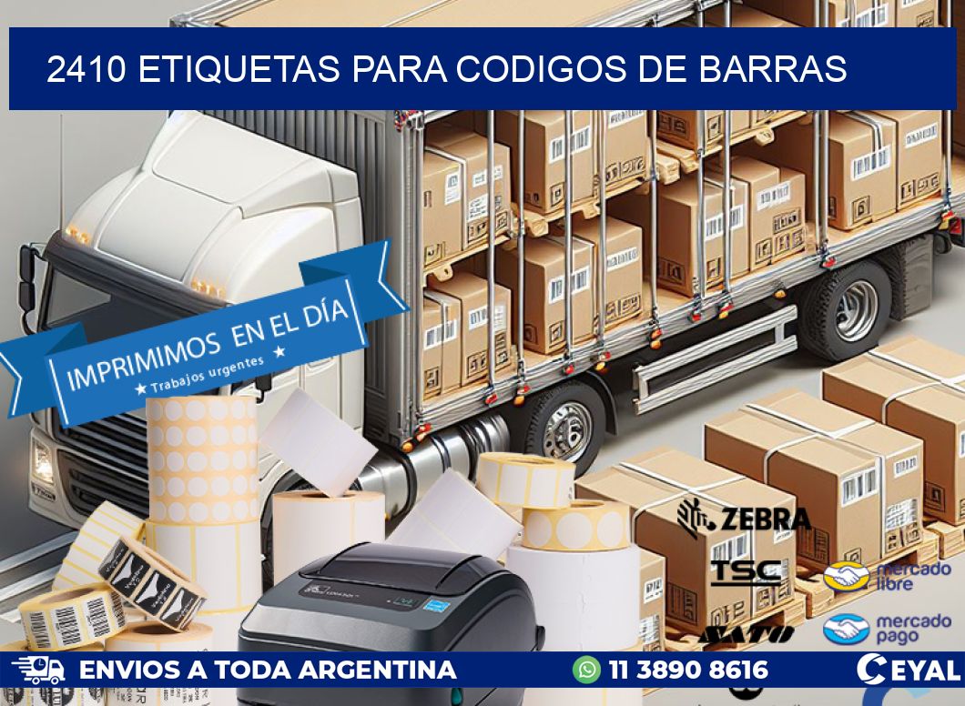 2410 ETIQUETAS PARA CODIGOS DE BARRAS
