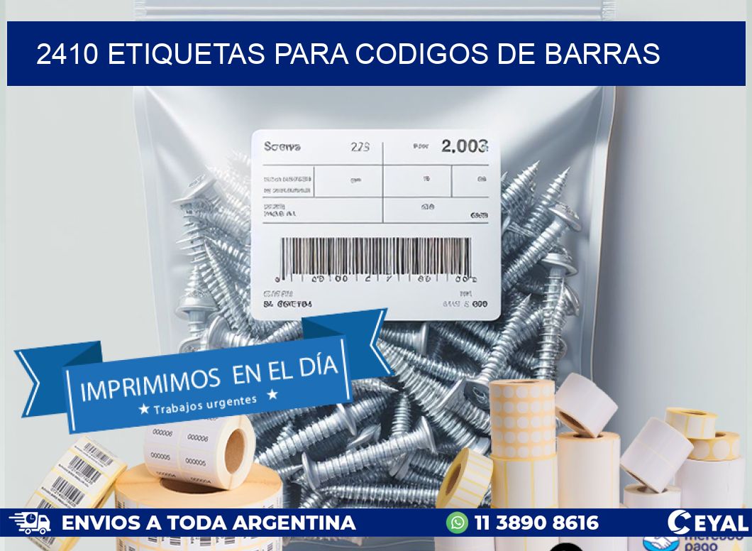 2410 ETIQUETAS PARA CODIGOS DE BARRAS