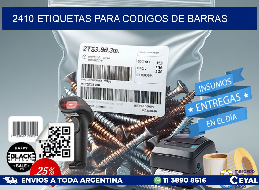 2410 ETIQUETAS PARA CODIGOS DE BARRAS
