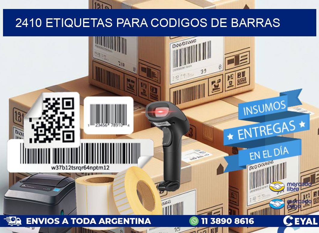 2410 ETIQUETAS PARA CODIGOS DE BARRAS