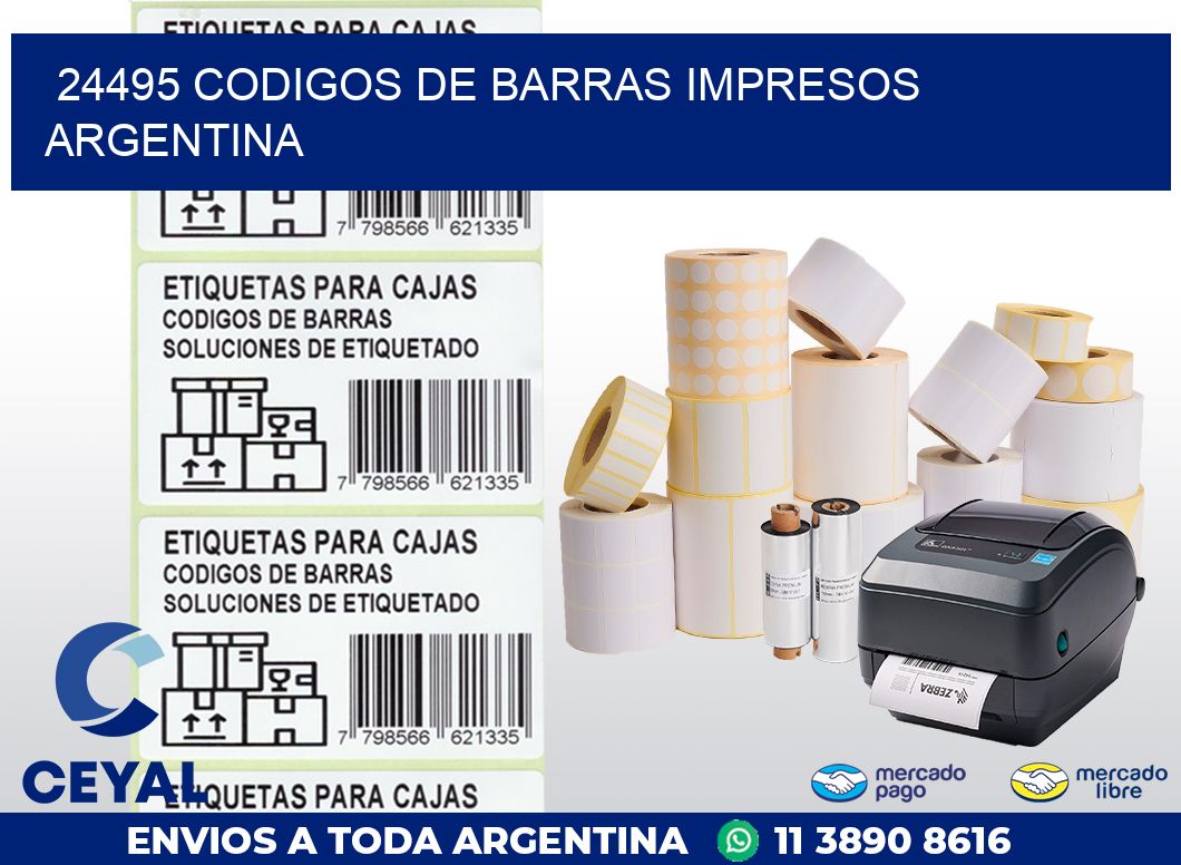 24495 codigos de barras impresos Argentina