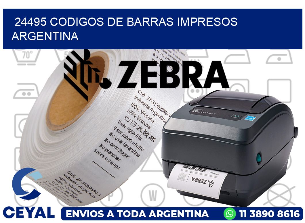 24495 codigos de barras impresos Argentina