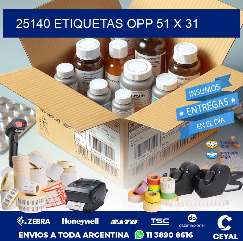 25140 ETIQUETAS OPP 51 X 31