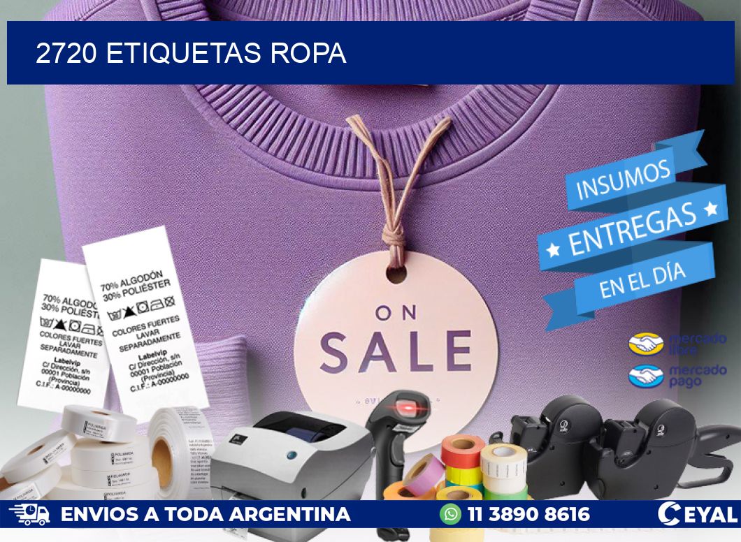 2720 ETIQUETAS ROPA