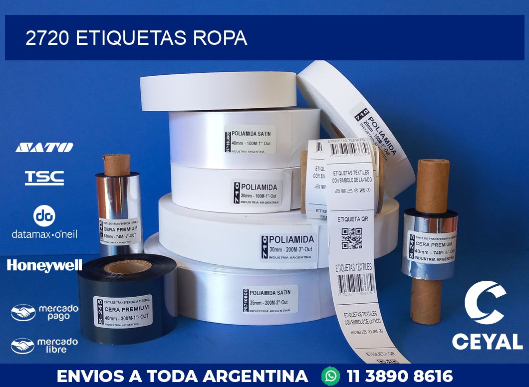 2720 ETIQUETAS ROPA