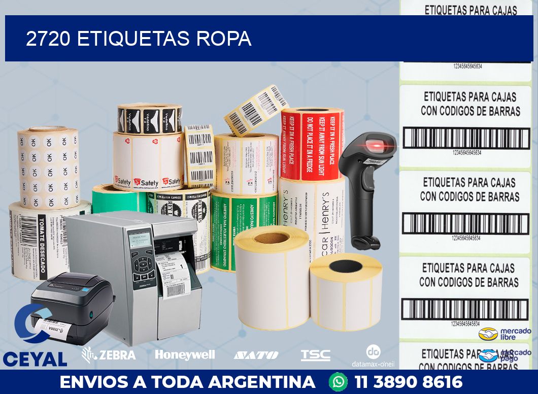 2720 ETIQUETAS ROPA