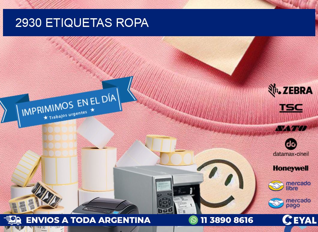 2930 ETIQUETAS ROPA