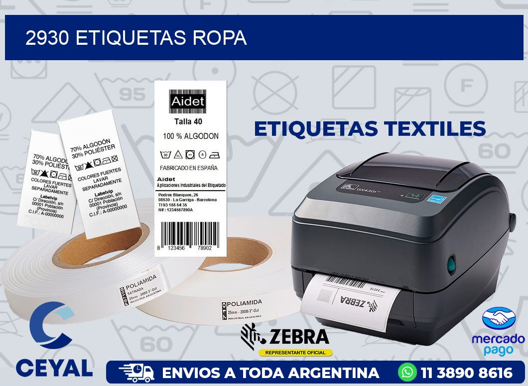 2930 ETIQUETAS ROPA