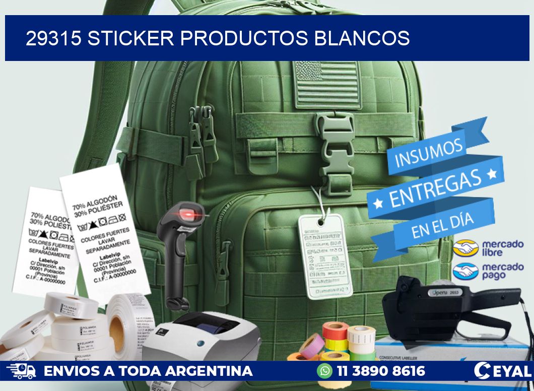 29315 STICKER PRODUCTOS BLANCOS