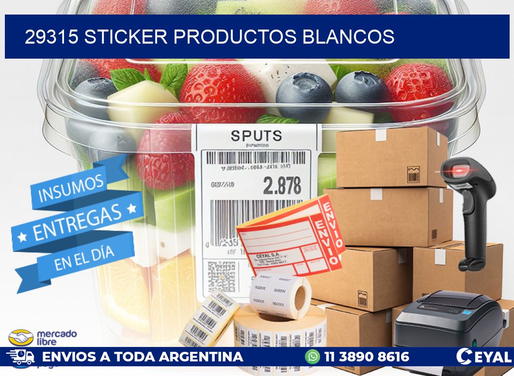 29315 STICKER PRODUCTOS BLANCOS
